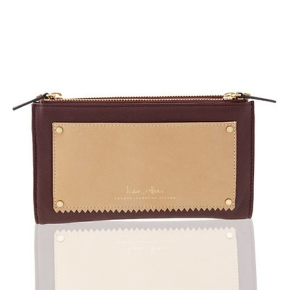 India Hicks - Takeout Wallet - Burgundy - NEW